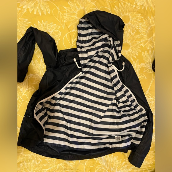 Splendid rain, jacket, blue, and white striped - Picture 4 of 4